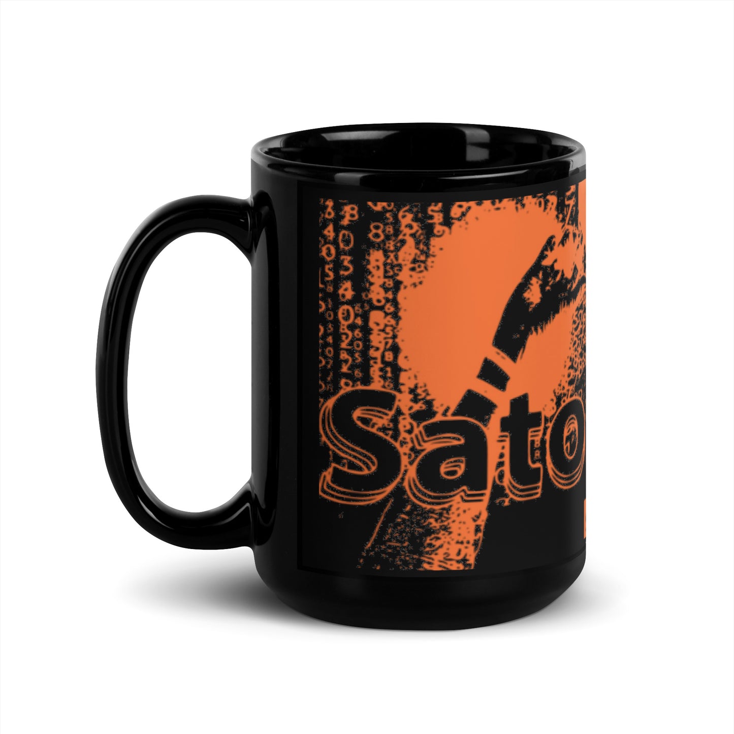 Satoshi '73 - Black Glossy Mug