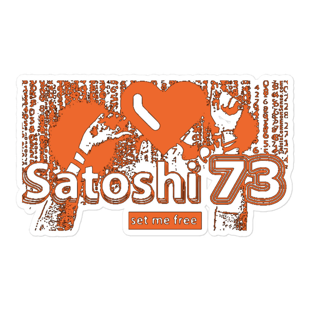 Satoshi '73 Bubble-free stickers